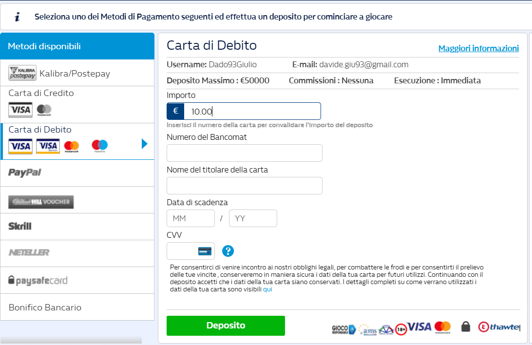 deposito wh